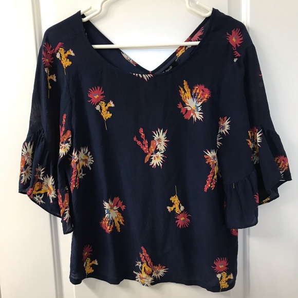 Madewell Tops - Madewell silk cactus flower print top